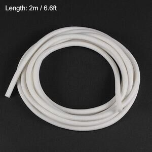 uxcell 4mm Soft Silicone Bending Insert Tube - 6.6ft White